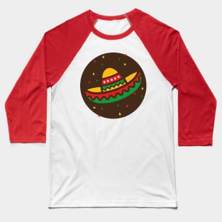 Mexican sombrero fiesta cinco de mayo party hat colorful design Baseball T-Shirt